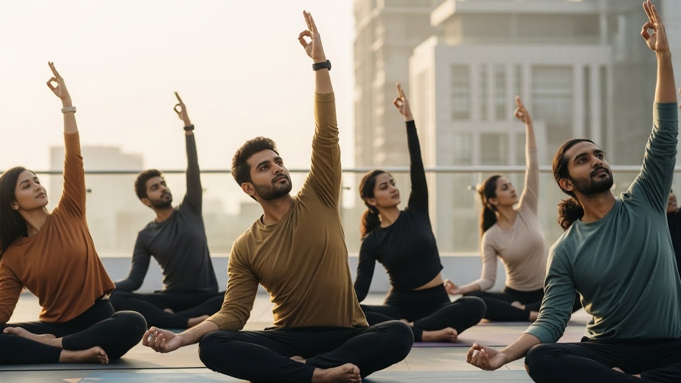 Group yoga session for wellness.